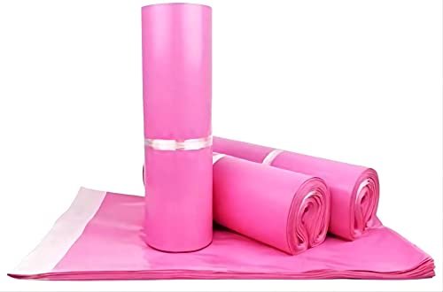 Sipobuy Versandtaschen, Polyethylen-Material, Siegelverpackung, Versandtaschen, Versandtaschen, wasserdicht, feuchtigkeitsbeständig, Rosa, 30 x 42 cm, 100 Stück