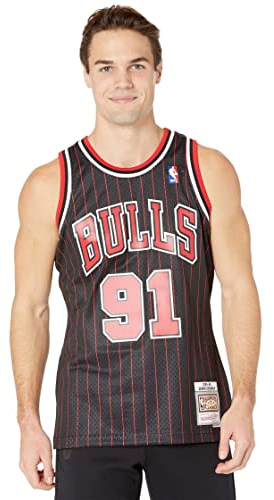 Mitchell & Ness NBA Chicago Bulls Dennis Rodman Trikot Herren schwarz/rot, M