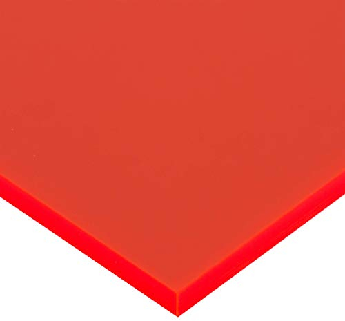 in-outdoorshop Zuschnitt Acrylglas Platte in unterschiedlichen Farben (200mm x 300mm x 5mm, rot fluoreszierend)