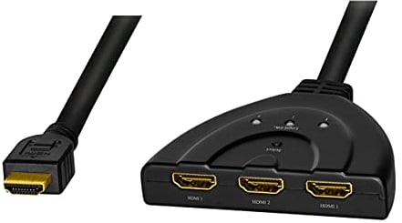 LogiLink HD0040 - HDMI-Splitter/Switch, bidirekt 1x3/3x1-Port, 4K/30 Hz, Pigtail