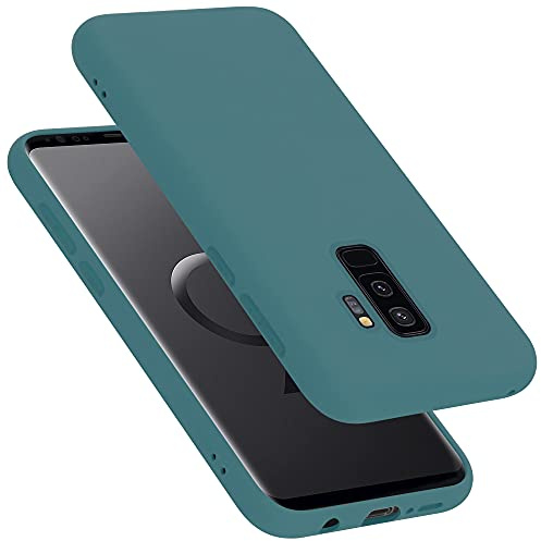 Cadorabo Hülle kompatibel mit Samsung Galaxy S9 Plus Hülle Silikon Handyhülle für Galaxy S9 Plus Case aus flüssigem Silikon- Kratzfeste und stoßfeste dünne TPU Schutzhülle - Liquid GRÜN