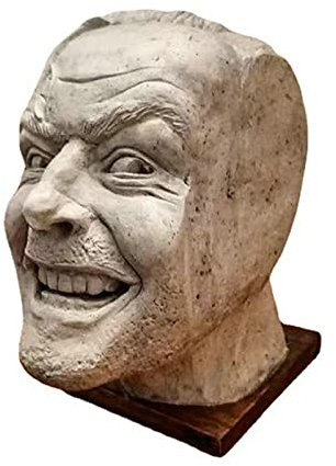 Skulptur der Shining Buchstütze Bibliothek Here's Johnny Skulptur, Kunstharz, Schreibtisch-Ornament, Bücherregal, lustiges Ornament