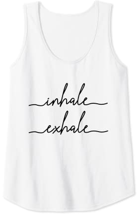 Damen Yoga Meditation Inhale Exhale Spiritueller Buddhismus Yogi Tank Top