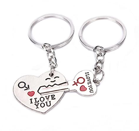 Familienkalender Herz mit Schlüssel I Love You Schlüsselanhänger für Paare/Geliebte im Set | Glück | Geschenk | Geburtstag | Männer | Frauen | Damen | Jahrestag | Hochzeit | Liebe