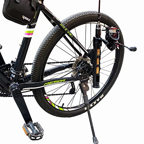 Fahrrad-Angelrutenhalter, Angelruten sind sicher am Fahrrad befestigt – sicher und sicher – einfach zu montieren, Rutenhalter zum Fahrradangeln (schwarz)