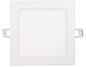 Popp® Pack x5 Placa Downlight LED Empotrable Cuadrado 13W corte de Techo 155x155mm 1040Lm Luz fria 6000K chip No flicker LUMILEDs, para oficina,pasillos,domitorio,salón (13W 6000K 5unidad)