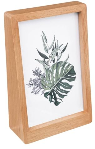 Atmosphera - Fotorahmen Verti - Buche und Glas - 10x15 cm - Beige