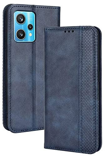 EASSGU Coque pour OnePlus Nord CE 2 Lite 5G (6.59 inches), Etui Flip Folio en Cuir PU avec Interrupteur Magnétique, [3 Fentes pour Cartes] [1 Portefeuille] Housse - Bleu