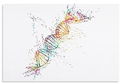 KIKIKI Medical And Science Art DNA Molekül Poster Wandkunst Bild Malerei Poster Leinwand Druck Poster Ar