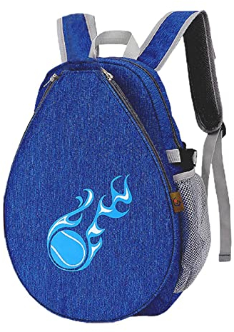 harayaa Tennisrucksack Kinder-Tennisschläger-Tasche, Tennistasche, Tennis Bag Backpack, Netz-Aufbewahrung, Paddel, Schlägertasche Rucksack Tasche für Tennis Badminton Wasserflasche, tiefes Blau