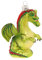 Krebs Glas Lauscha - Christbaumschmuck/Weihnachtsbaumanhänger aus Glas - Motiv: Drache - Farbe: Grün - Größe: 12 cm