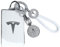 Tesheer Tesla-Schlüsselkartenhalter, glitzernd, passend für Modell S/X/3/Y, Cybertruck-Karte, Schlüsselhalter, Schlüsselkarte, schützender Schlüsselanhänger, Weiss/opulenter Garten, Standard