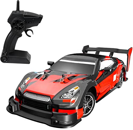 Sunydog RC Drift Car 1/16 2.4GHz 4WD 30km/h High Speed Gift RTR, Red
