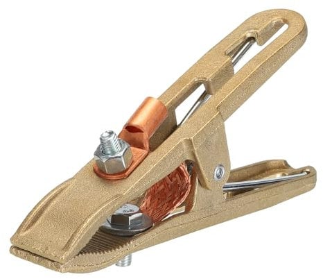 sourcing map 500A Brass A-Shape Welding Machine Grounding Clamp Earth Ground Cable Copper Grip Clip for Welding Machine