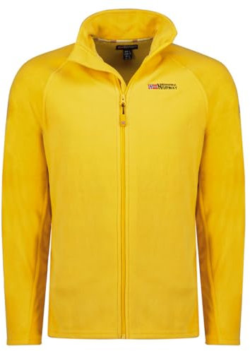 Geographical Norway Tug Men Fz - Giacca Uomo Pile Sottile Zip - Giacca Calda L'Autunno Inverno Primavera - Maglione Pelliccia Maniche Lunghe - Morbido Comfort All'Aperto (SENAPE 3XL)