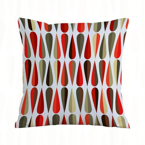 AELKSP Kissenbezug Kissenhülle Haus Dekorativ Für Jungen/Mädchen Wohnzimmer Schlafzimmer Sofa Stuhl Kissenbezüge,Kunstwandbild, Retrò, 70er-Jahre-Stil, 60er-Jahre-Stil, runde Form mit Farbdr,45x45 cm