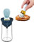 Zasiene 2 en 1 Dispensador de Aceite de Oliva con Brocha Botella de Aceite con Cepillo de Silicona Botella Dispensador de Aceite con Cepillo de Barbacoa con Escala Botella de Aceite con Pincel