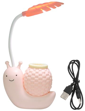 Veemoon 1 Stück Schnecke Stifthalter Tischlampe LED Lesetischlampe Leseschreibtischlampe LED Schreibtischlampe Schreibtischlampe Für Studie USB Lade Tischlampe Beleuchtung