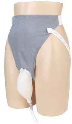 Catéter Externo Para Hombres Reutilizable Silicona Botellas de orina Colector de Orina Con 2 Bolsas de Catéter de Orina (Hombres Gris)