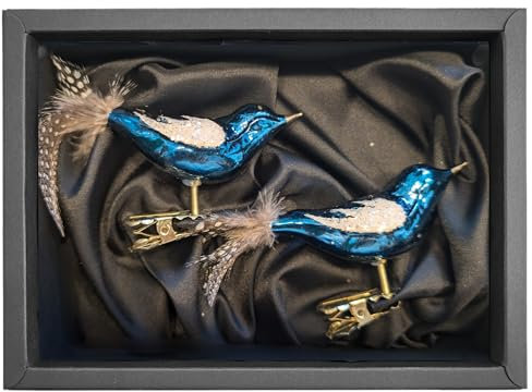 GlasWunder - Our Kingfisher - Christbaumschmuck Vogel azurblau
