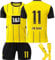 MVNBFSP Personalisiertes Dortmund BVB Football Trikot Kinder Erwachsene Fussball Trikots & Shorts mit GRATIS Name Nummer Fußball Trikot