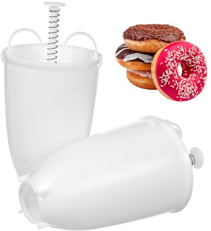Amosfun Ergonomic Handle Doughnut Maker Machine 2pcs Donut Mould Set for Boys and Girls Family Fun