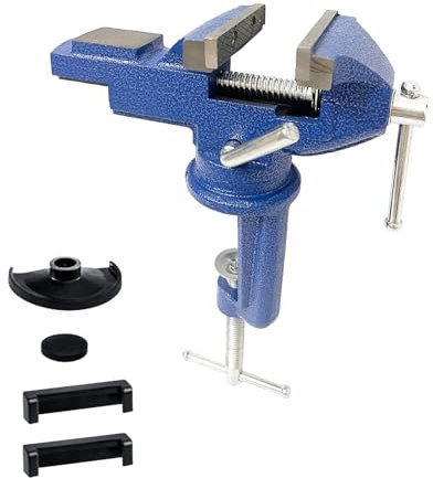 Winhub Table Vise 80mm Bench Vice Adjustable Bench Clamp with 360 Degree Rotated Swivel Base for Workbench Workshop Factory