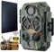 Beefull WiFi Trail Camera, 4K 64MP Solar Trail Camera with 10000mAh Rechargeable Battery Pack, IP66 Waterproof 120° Detection Angle 0.2s Trigger 940nm No Glow LED Wildlife