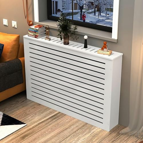HSWOYEA Heizkörperverkleidung mit Gitterrost - Klappdesign mit oberer Ablagefläche für Wohnzimmer - Wohnmöbel