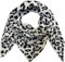 Leopard Dreieck Schal aus 100% Baumwolle Frühling Unisex Uni Fashion Stola Tuch Übergangszeit Italy Sommer Strickschal Strick Tuch Leo (Grau)
