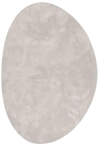 vidaXL Teppich HUARTE Sand 120 x 170 cm Polyester | Super angenehm unter den Füßen fühlt sich toll und glatt an, Coole ovale Form, die perfekt für einen trendigen Look ist,