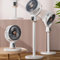 YUYTE Standing Fan, 90°+130°Omni-directional Oscillating Fan, DC Motor Quiet Pedestal Fans, Adjustable Height, 3 Speeds Remote Control,12H Timer