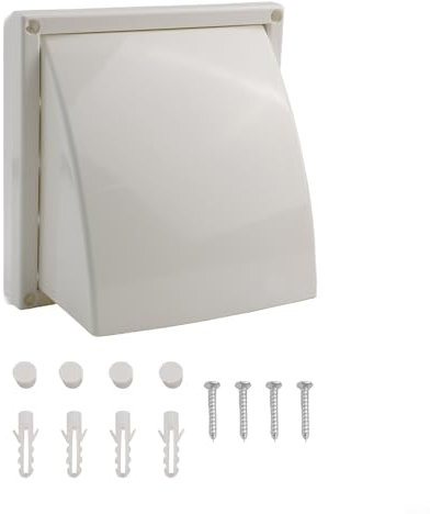 Rejilla de ventilación de pared ABS eficaz para campanas extractoras e inodoros (150 mm)