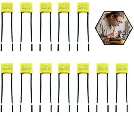 12 Stück Entstörer Kondensator, Entstörkondensator 0.22µF 275V X2 Radial, Sicherheitskondensator gegen Blinkende oder Glimmende Lampen, Kondensatoren zur Verbesserung Radioempfangs EMC Filter