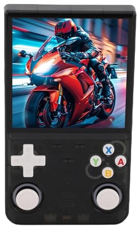 XUMIUZIY Console de Jeu Portable, 4 Pouces 720x720 écran HD Open Source System Retro Gaming, avec Une Batterie 3500mAh et des Joysticks 3D Doubles, pour la connectivité Multijoueur et (128G)