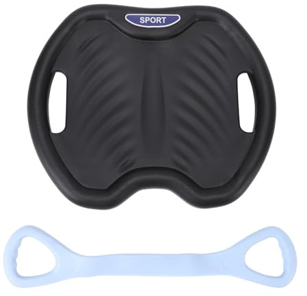 Abdominal Wheel Board Core Coaster, professionelles Abdominal Roller Disc Krafttrainingsgerät für Heim-Fitness-Workouts, ABS-Material mit Kniematte und Widerstandsband