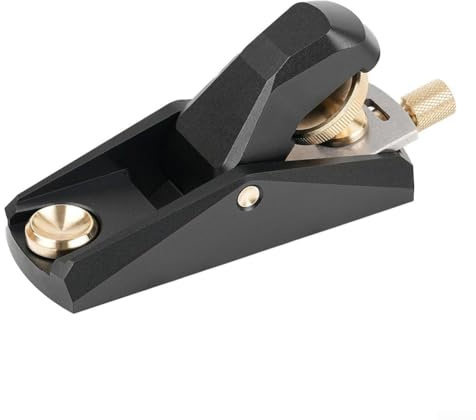Mini-Holzhobel aus Aluminiumlegierung, Mini-Handhobel mit niedrigem Winkel und verstellbarer Öffnung für präzises Holzschneiden, Entgraten und feine Formgebung(C)