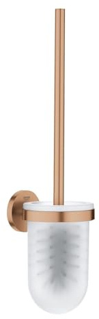 GROHE Start, Toilettenbürstenset WC ohne Bohren (Toilettenbürste mit Halter, zum Kleben oder Bohren geeignet, mit Schrauben und Dübel, Kleber separat kaufen), warm Sunset, Bronze, 41185DL0