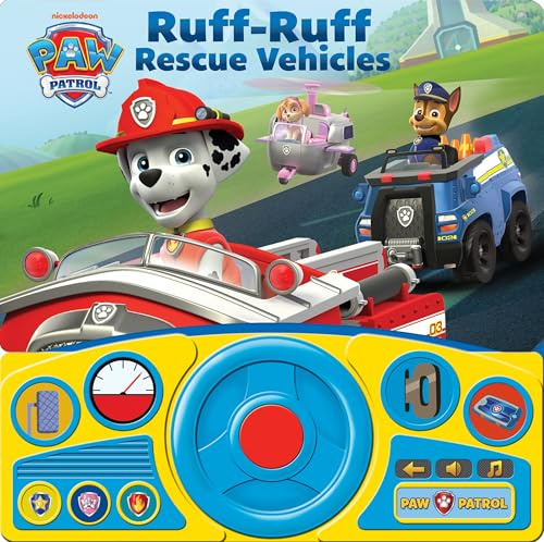 Nickelodeon PAW Patrol - Ruff-Ruff Rescue Vehicles Steering Wheel Sound Book - PI Kids
