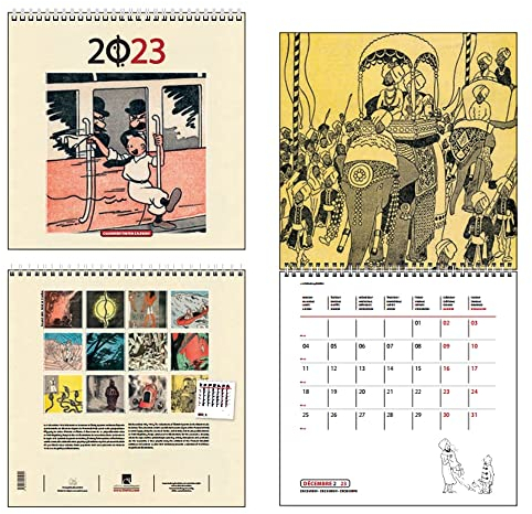 Moulinsart 2023 Wall Calendar Tintin Cigars of The Pharaoh 30x30cm (24456)