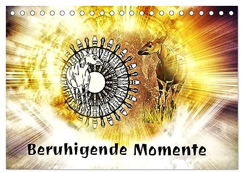 Mandalas 2026 - Beruhigende Momente (Tischkalender 2026 DIN A5 quer), CALVENDO Monatskalender: Mandalas von Rufebo - Monat für Monat Kunst, die beruhigt und der Seele guttut. (CALVENDO Kunst)