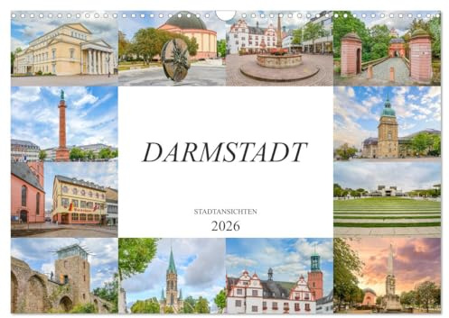 Darmstadt Stadtansichten (Wandkalender 2026 DIN A3 quer), CALVENDO Monatskalender: Es erwarten Sie einmalig wunderschöne Aufnahmen von Darmstadt (CALVENDO Orte)
