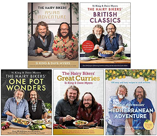 The Hairy Bikers Collection 5 Books Set (Asian Adventure, British Classics, One Pot Wonders, Great Curries, Mediterranean Adventure)