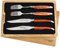 LAGUIOLE en Aubrac Premium Steakbesteck geschmiedet Set 2 Steakmesser und 2 Steakgabeln Rosenholz