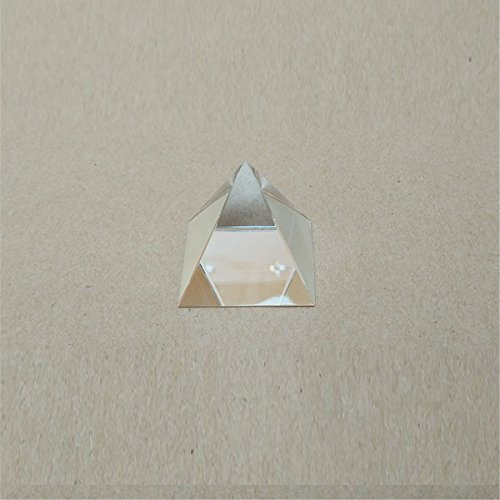 FEVERWORK 40/60/80/100mm Clear Optical Glass Pyramid Crystal Prism Optics Decoration Ornament DIY - 60mm