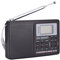 Hakeeta Receptor de Radio Portátil de Banda Completa FM/Am/SW/LW/TV Con Reloj Despertador y Conexión Micro USB - Auriculares Incluidos (Valor de Paso 9k)
