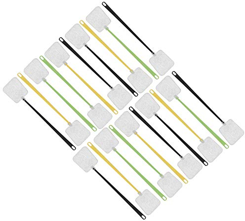 FACKELMANN Fliegenklatsche Tecno, Insektenschutz mit Aufhängöse (Farbe: Gelb, Grün, Schwarz - Nicht frei wählbar), Menge: 1 x 20er Set