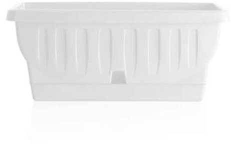 Bama Fioriera, Natura, in Resina, Bianco, 30 cm