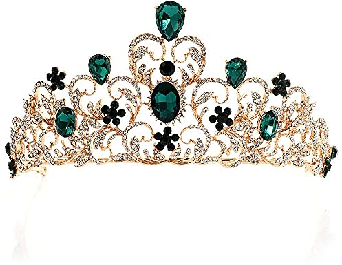 Zooma Tiara Kristallkrone für Bridal, Prinzessin Diadem Hochzeit Tiara Crown für Hochzeit Abschlussbälle Proms Festzüge Parties Geburtstag
