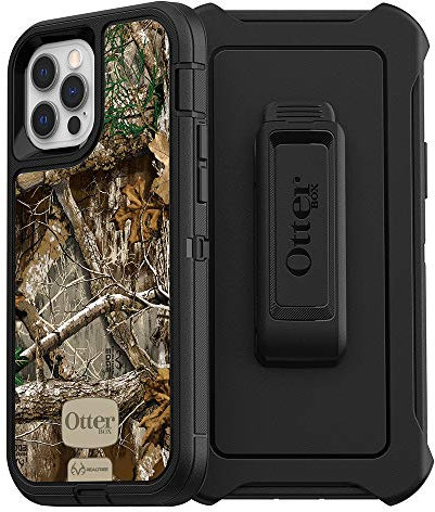 OtterBox Defender Series Schutzhülle für iPhone 12 & iPhone 12 Pro – Realtree Edge (Schwarz/Realtree Edge-Grafik)